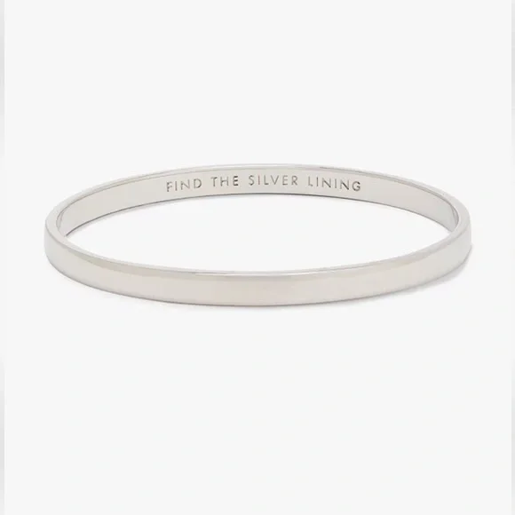 Kate Spade Find The Silver Lining Idiom Bangle NWT - Picture 1 of 3